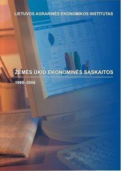 Žemės ūkio ekonominės sąskaitos 1995–2006 m.