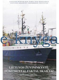 Lietuvos žuvininkystė. Dokumentai, faktai, skaičiai 2006–2007 metai